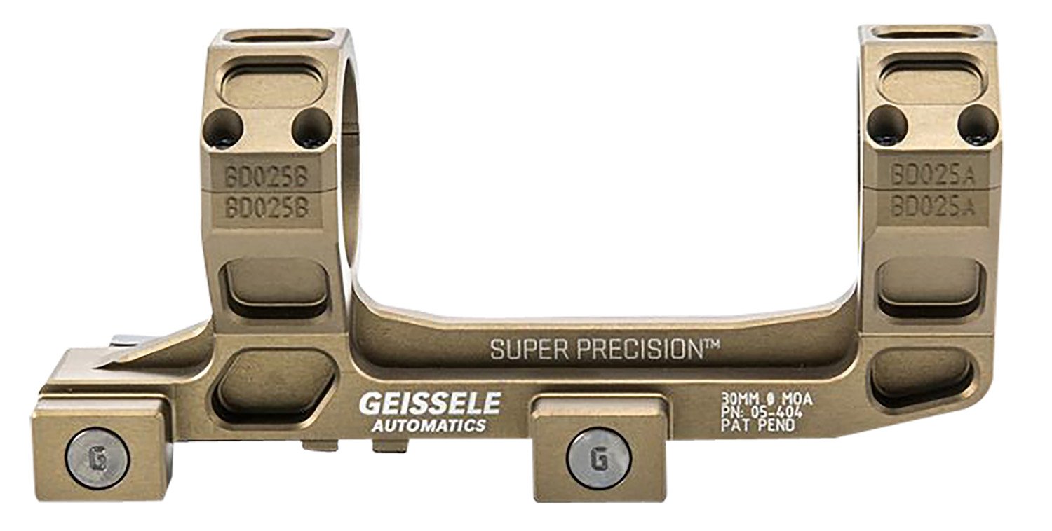 Geissele Automatics AR15 Super Precision Scope Mount/Ring Combo Desert Dirt Color Anodized