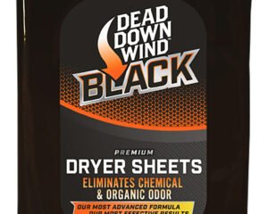 Dead Down Wind 117019 Black Premium Dryer Sheets Odor Eliminator Unscented Scent Dryer Sheet 40 Count