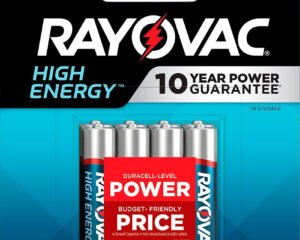 Rayovac 8248T102 AAA HIGH ENREGY Alkaline Batteries  Silver/Blue 1.5 Volts 1,123 mAh (8) Single Pack