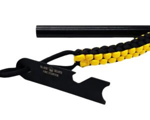 Black Beard Fire Starters FR Ferro Rod  Black/Yellow 7' Long