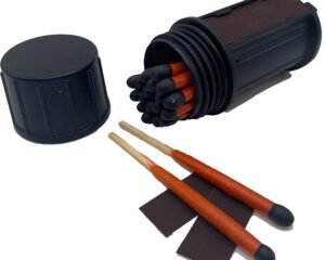 Black Beard Fire Starters MAT Stormproof Matches  Black/Red 3" Long 20 Matches