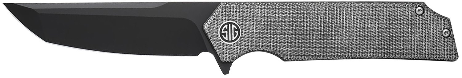 Sig Sauer Knives VA9BB Validus 3.78" Folding Drop Point Plain Black PVD M390 Steel Blade, 4.76" Black Textured G10 Handle