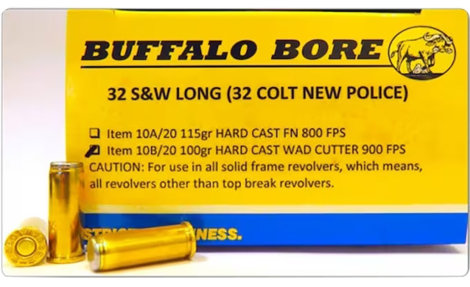 Buffalo Bore Ammunition 18D20 Buffalo-Barnes Strictly Business 500S&W Mag 375gr Barnes VOR-TX XPB Lead Free 20 Per Box/12 Case