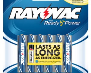 Rayovac 8246T AAA HIGH ENREGY Alkaline Batteries  Silver/Blue 1.5 Volts 2,700 mAh (6) Single Pack