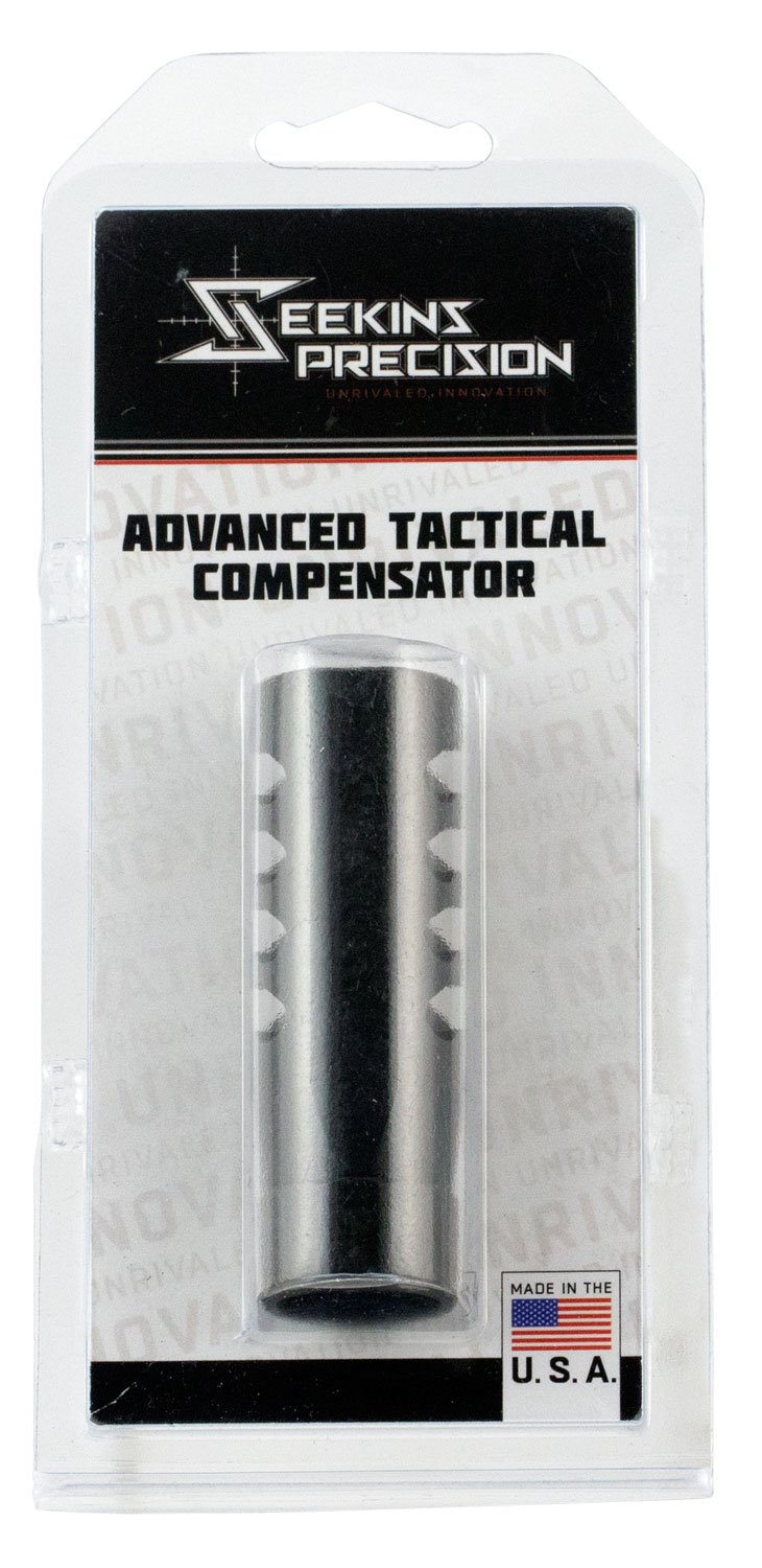 Seekins Precision 0011510039 ATC Muzzle Brake Black Melonite 416R Stainless Steel with 5/8"-24 tpi Threads for 7.62x51mm NATO AR-10