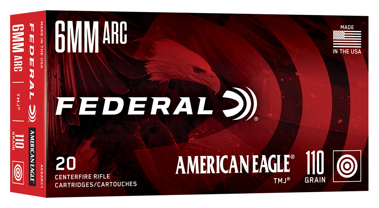 Federal AE6ARC1 American Eagle 6ARC 110gr Total Metal Jacket 20 Per Box/10 Case