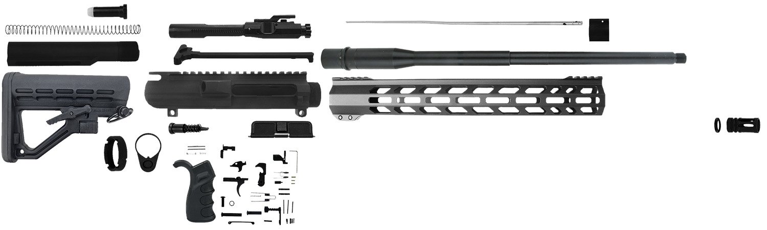 TacFire SSRK308LPK20BN AR Build Kit Sports South Exclusive 308 Win AR-10 Black Nitride 5/8"x24