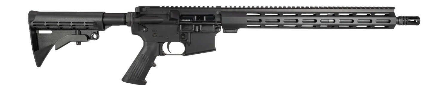 One Horse LLC OH-15 5.56 NATO 30+1 16" Black Threaded Barrel, Black Receiver w/Picatinny Rail, M-LOK Handguard, One Horse M4 6 Position Black Polymer Stock, Black A2 Grip