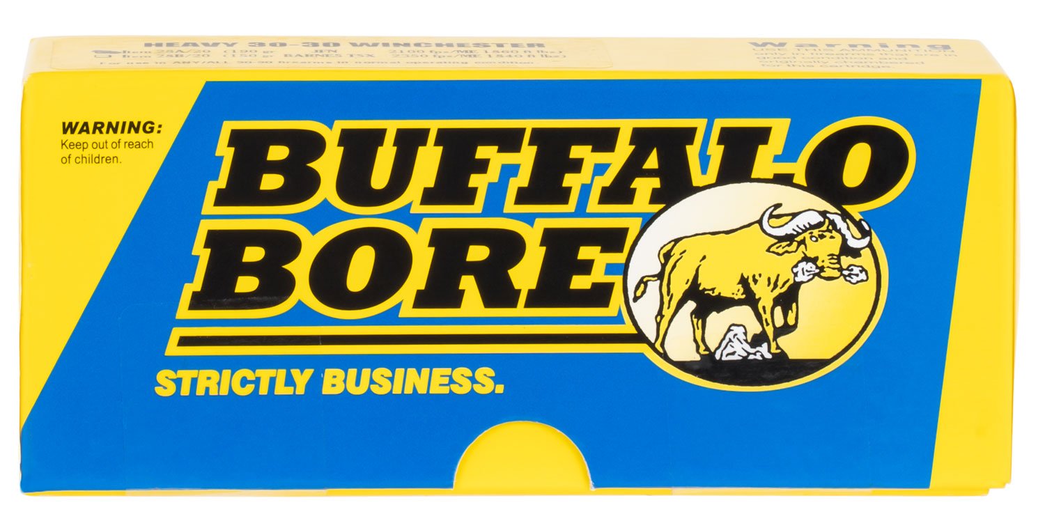 Buffalo Bore Ammunition 8A20 Lever Gun Strictly Business 45-70Gov 430gr Hard Cast Lead Flat Nose 20 Per Box/12 Case