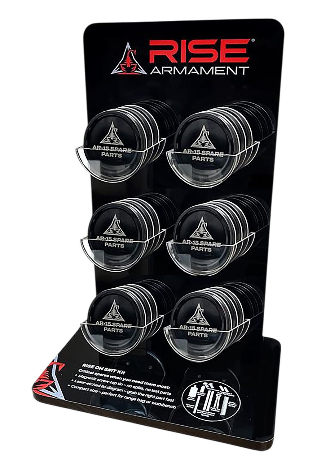 Rise Armament RAOSKDISPLAY Oh S#it Kit Spare Parts 18 Kits