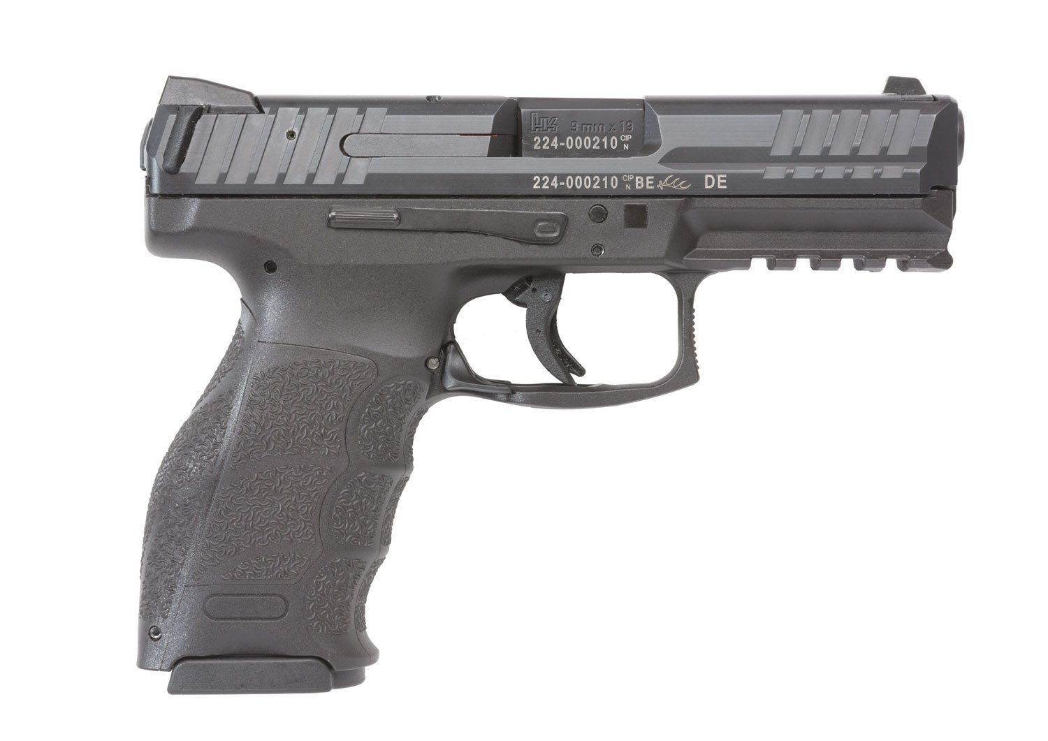 HK 81000284 VP 9mm Luger 17+1 4.09" Barrel, Polymer Frame w/MIL-STD Accessory Rail, Serrated Steel Slide, Interchangeable Backstraps, Night Sights, Includes 3 17rd Magazines