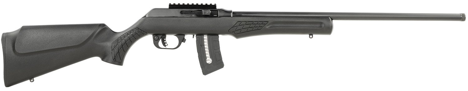 Rossi RS22W2111-TH RS22 Semi-Auto 22 WMR 10+1 21" Threaded Barrel, Black, Fixed Synthetic Stock