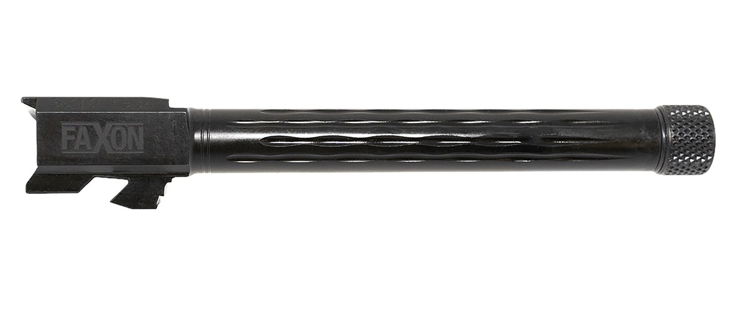 Faxon Firearms GB910N34LGQT Match Series 9mm Luger 5.75" Fluted Threaded Black Nitride Stainless Steel, Fits Glock 34 Gen2-4