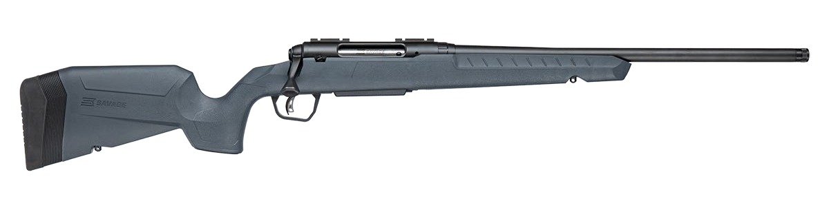Savage Arms 33123 Axis 2 5.56 NATO 4+1 20" Matte Black Carbon Steel Threaded Barrel, Drilled & Tapped Receiver, Gray Fixed w/Pistol Grip Synthetic Stock, Right Hand