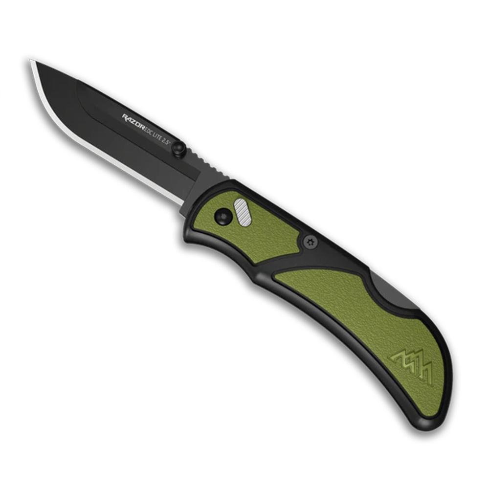 Outdoor Edge RazorEDC Lite Replaceable Blade Folding Knife 2-1/2" Drop Point Blade Green