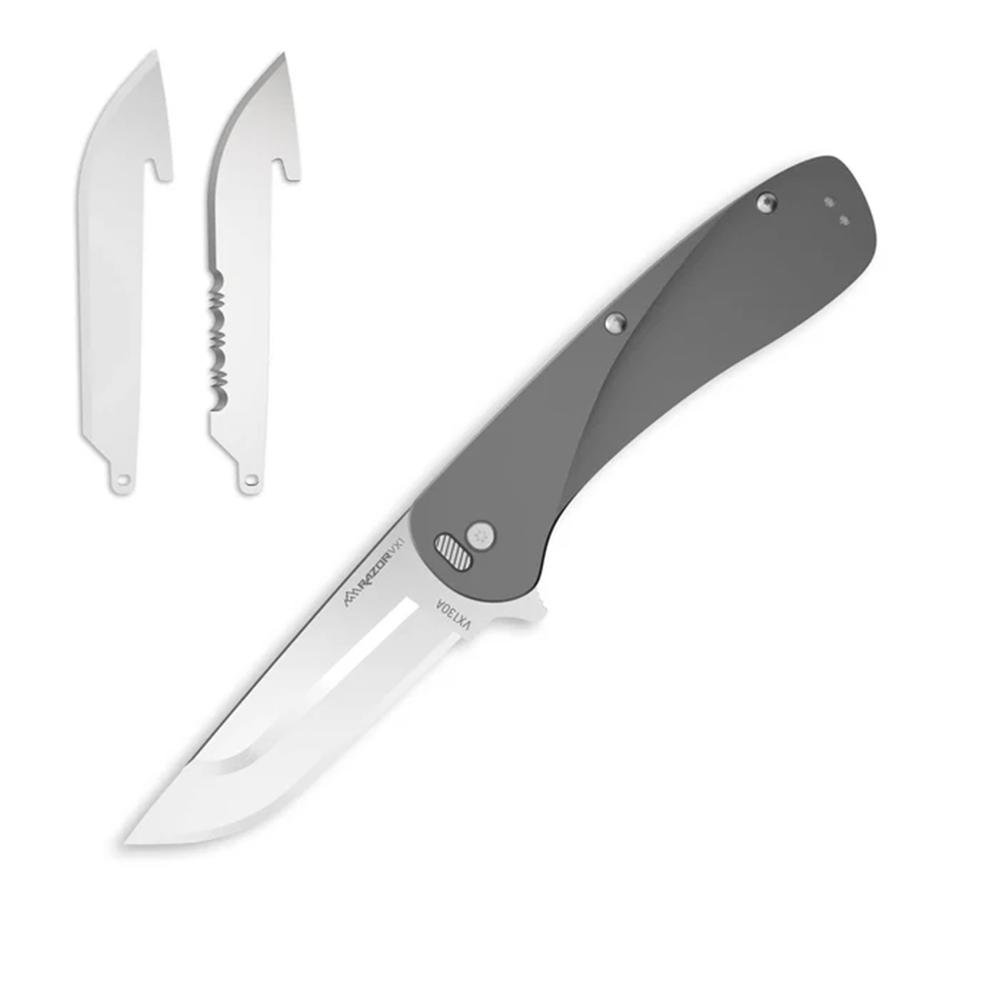 Outdoor Edge Razor VX1 Folding Knife 3" Drop Point Blade Grey