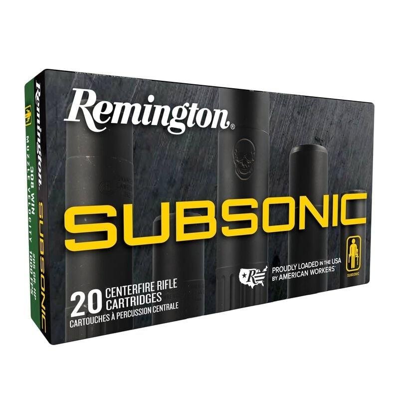 Remington Subsonic Rifle Ammunition 308 Win 190gr HP 1050 fps 20/ct